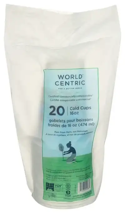 World Centric Cup Clear Cold Compost 16Oz