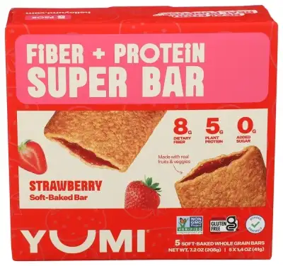Yumi Bar Kid Prtn Fib Strawb