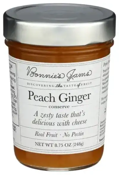 Bonnies Jams Jam Peach Ginger