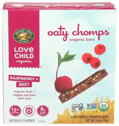 Love Child Organics Bar Oat Rspbry Beet 5Pc