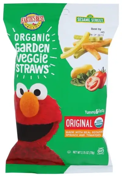 Earths Best Straw Veggie Sesme Street