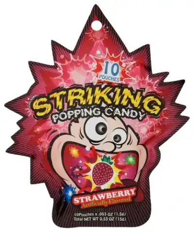 Striking Candy Popping Strawberry