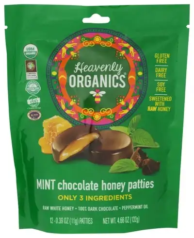 Heavenly Organics Hny Patty Choc Mint Org B