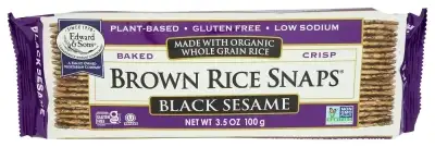 Edward & Sons Snaps Blck Sesame W Brwn