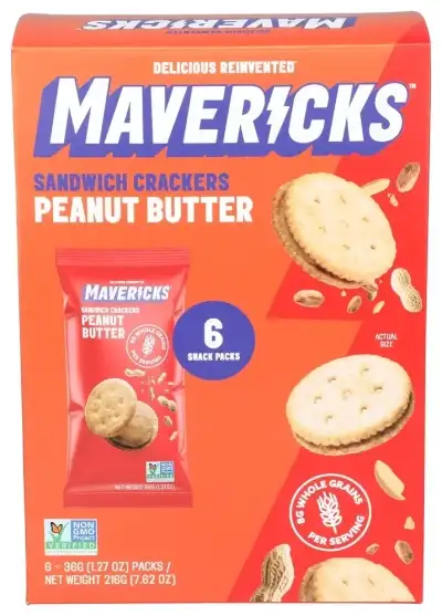 Mavericks Cracker Sw Pb Snack Pk
