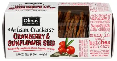 Olinas Bakehouse Crisps Cranbrry & Sunflwr