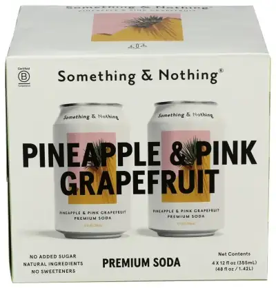 Something And Nothing Soda Pnapl Pnkgrpfruit 4Pk