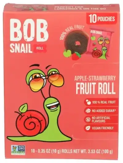 Bob Snail Fruit Rolls Appl Strwbry