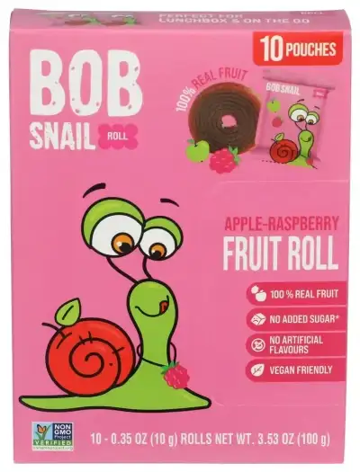 Bob Snail Fruit Rolls Appl Raspbry
