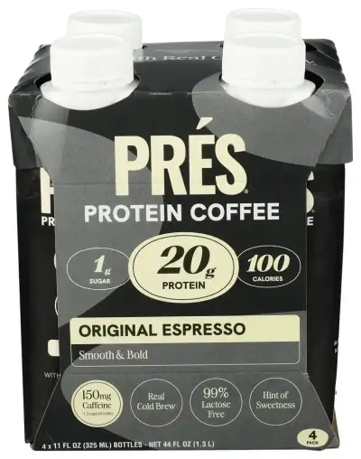 Pres Protein Coffee Prtn Coffee Orgl Rtd 4Pk