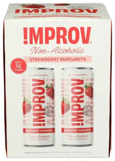 Improv Booze Free Cocktai Na Cktail Strw Mrgrt 4Pk