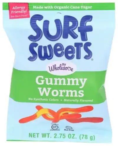 Surf Sweets Gummy Worm 90% Org