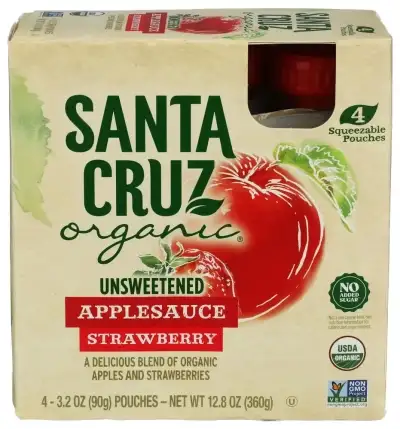 Santa Cruz Applesauce Pouch Strwbry 4Pk O