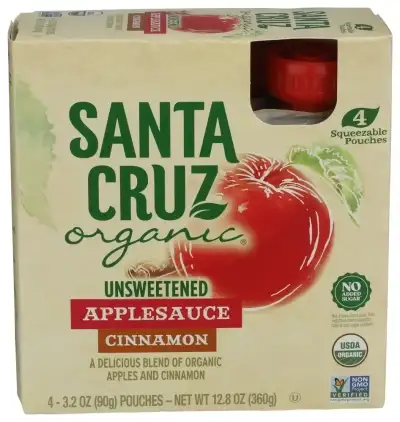 Santa Cruz Applesauce Pouch Cinn 4Pk Org