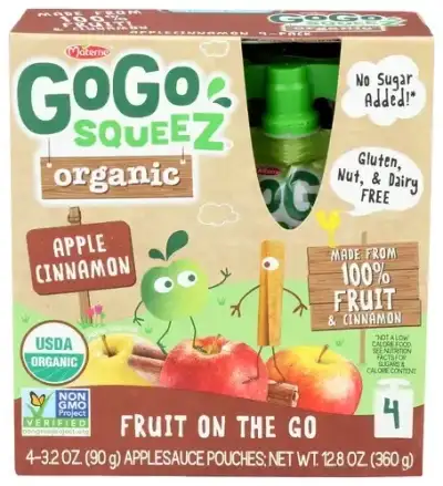 Gogo Squeez Applesc Cinnamon 4Pk Org