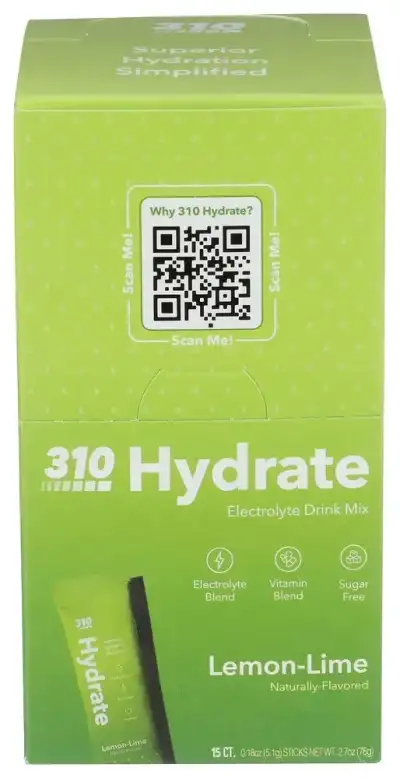 310 Nutrition Hydrate Lemon Lime 15Pc
