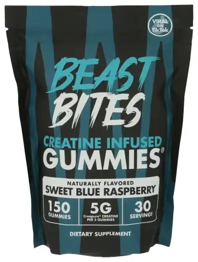 Beast Bites Creatine Gummy Blue Rasp