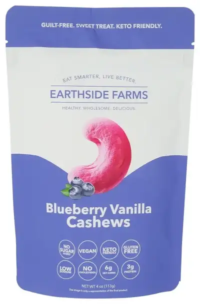 Earthside Farms Cashews Bluebrry Vanilla