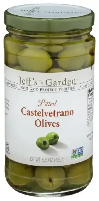 Jeffs Garden Olives Pitted Castevetrno