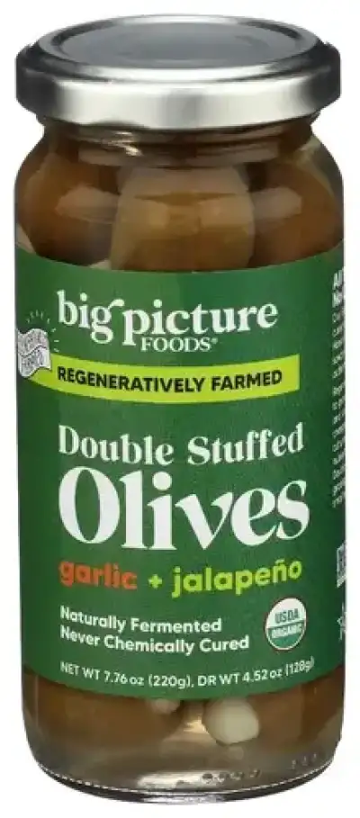 Big Picture Foods Olives Dbl Stfd Grlc Jal