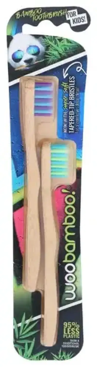 Woobamboo Toothbrush Bamboo Kid 2Pk