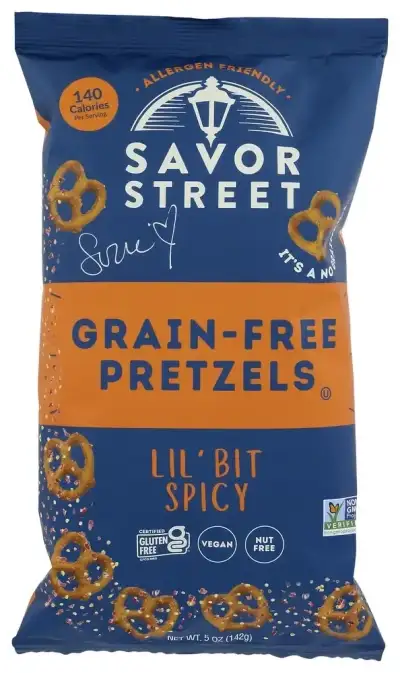 Savor By Suzie Pretzels Spicy Grain Free