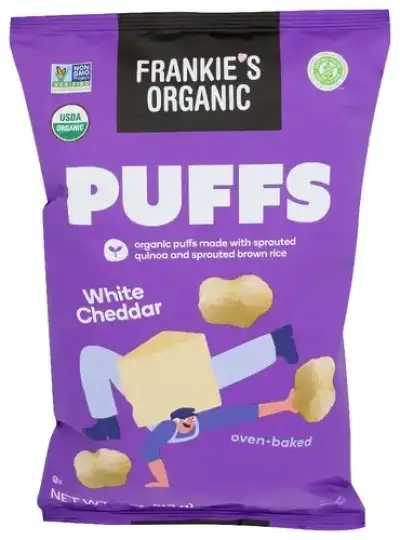 Frankies Snacks Puffs White Cheddr
