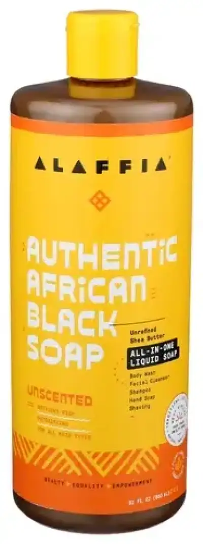 Alaffia Soap Liq Black Unscented