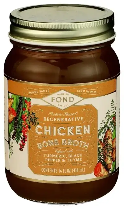Fond Bone Broth Broth Bone Chcken Turmrc