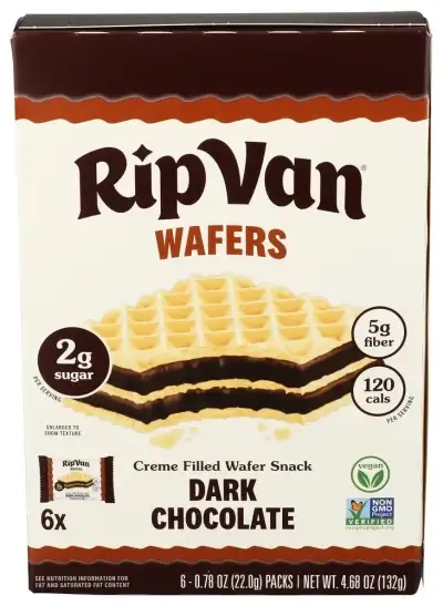Rip Van Wafer Dk Choc 6Pc Box