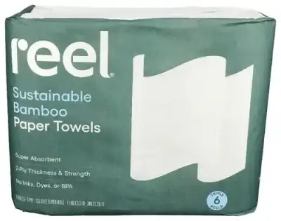Reel Paper Paper Towel Bamboo 6Ct