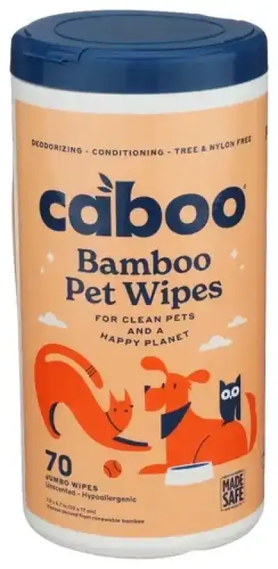 Caboo Pet Wipes Bamboo 70Ct