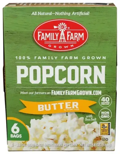 Family Farm Grown Popcorn Mcro Bttr 6Ct
