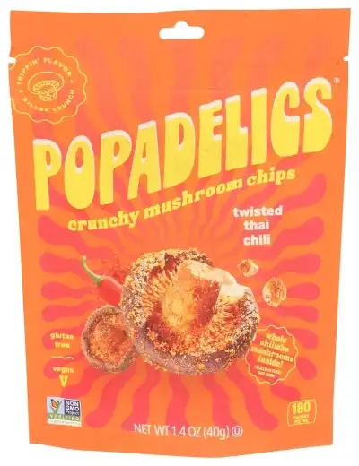 Popadelics Chips Mshrm Thai Chili