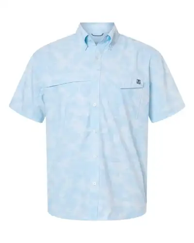 HUK H1500220 Men's Tidepoint Printed Short Sleeve Shirt