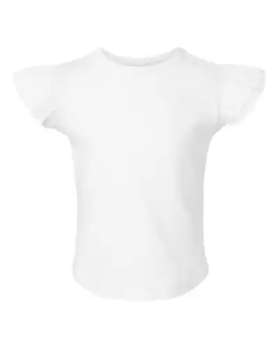 Rabbit Skins 3339 Toddler Flutter Sleeve Tee 2 Pack