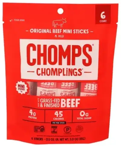 Chomps Beef Stick Orig 6Pc Bag