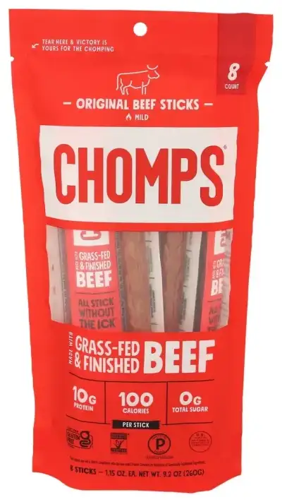 Chomps Beef Stick Pch Orignl 8Pk