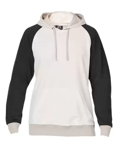J America 8886 Unisex Vintage Tricolor Hooded Sweatshirt 2 Pack