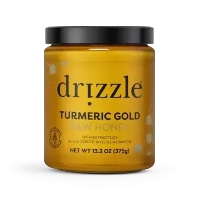 Drizzle Honey Raw Turmeric Gold