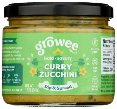 Growee Foods Dip Spread Curry Zucchni