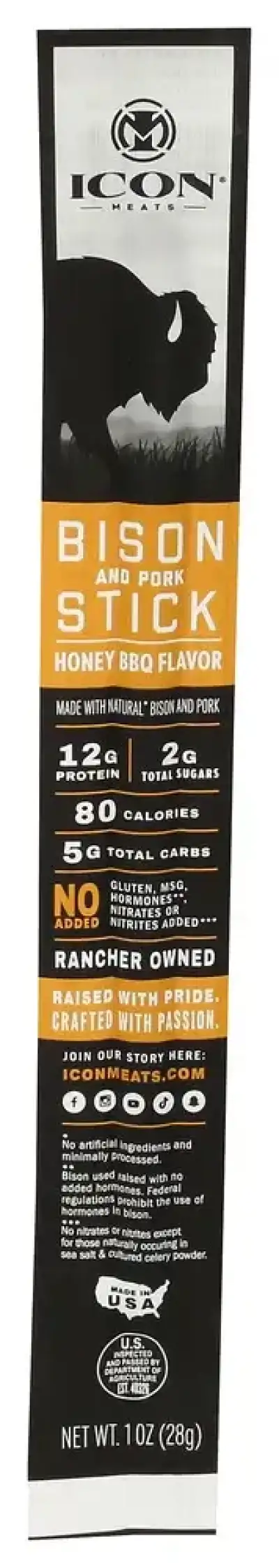 Icon Meats Meat Stick Honey Bbq