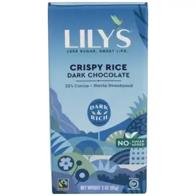 Lilys Sweets Choc Bar Drk Crispy Rice