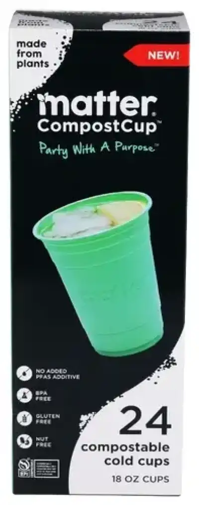 Matter Cup Compostble Grn 18 Oz