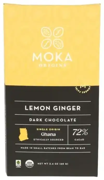 Moka Origins Choc Bar Lem Gngr 72Pct
