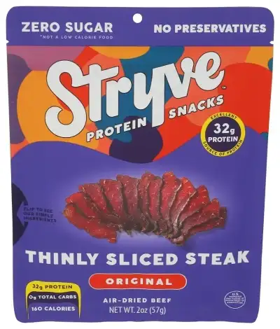 Stryve Protein Snacks Steak Sliced Original