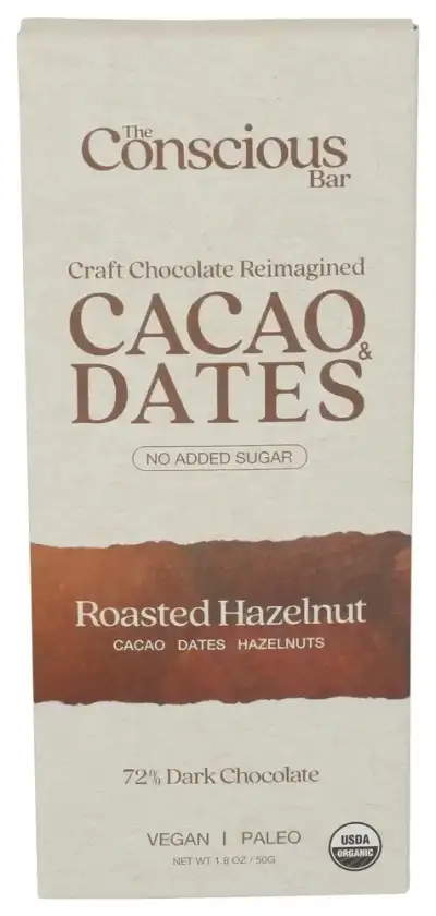 The Conscious Bar Dates Roasted Hazelnut