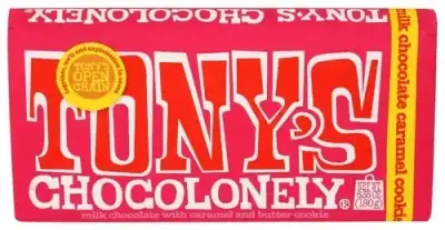 Tonys Chocolonely Bar Choc Caramel Cookie