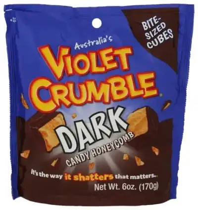 Violet Crumble Cndy Drk Cho Cubes Bites