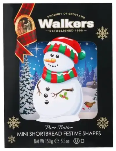 Walkers Cookies Snowman Carton